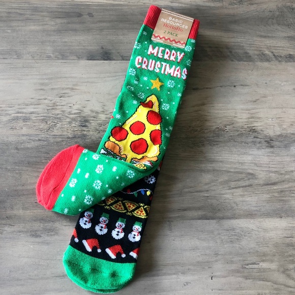 Accessories - Pizza Inspired Christmas Socks